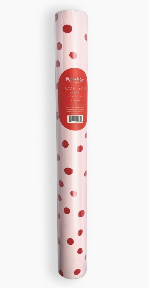 Paper Table Runners | XOXO | Red Polka Dots | Valentines Day | Galentines Day