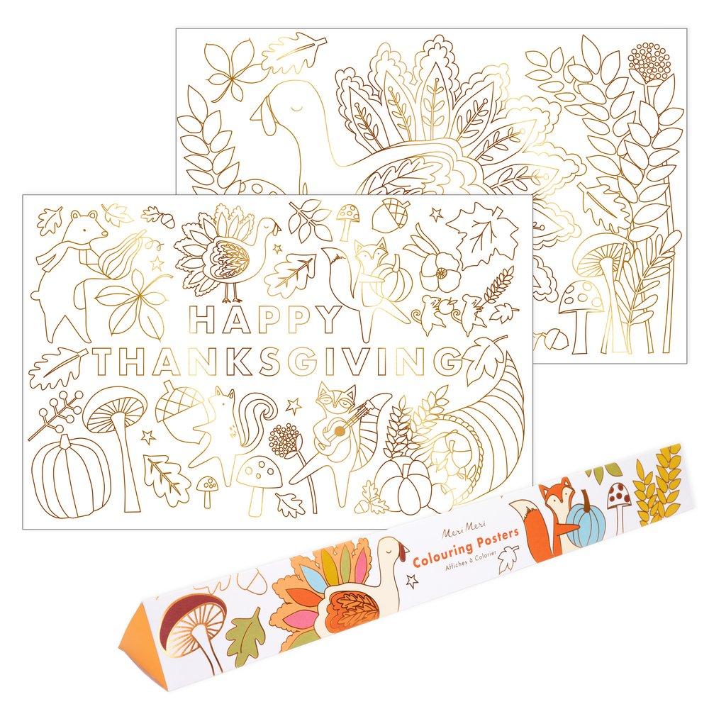 Thanksgiving Coloring Poster